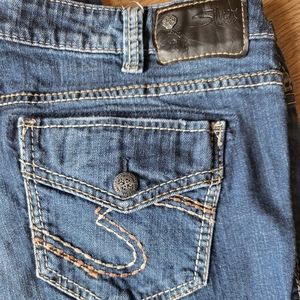 Women Silver Jeans Tuesday Mid Slim Boot size 14 length 33